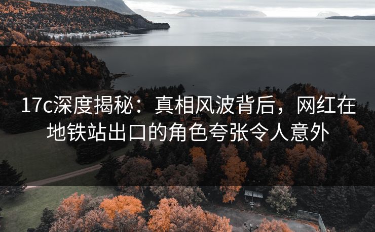 17c深度揭秘：真相风波背后，网红在地铁站出口的角色夸张令人意外
