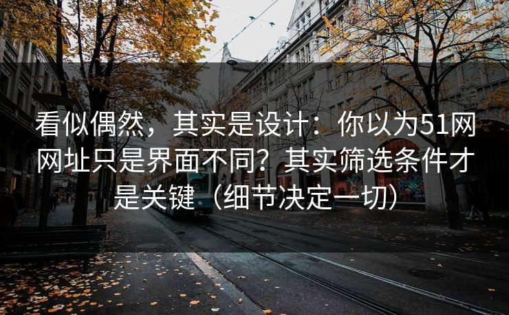 看似偶然，其实是设计：你以为51网网址只是界面不同？其实筛选条件才是关键（细节决定一切）