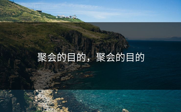聚会的目的，聚会的目的